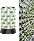 Aeroponic Garden Tower Indoor and Outdoor Hydroponics Growing Sys-tem for Indoor Garden Hydroponics Tower for Vegetables Herbs StrawberriesWhite-48holes