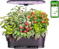 Hydroponics Growing System Indoor Garden Herb Garden Kit Indoor with LED Grow Light Quiet Smart Water Pump Hydroponic Planter for Home Kitchen Office(Black)