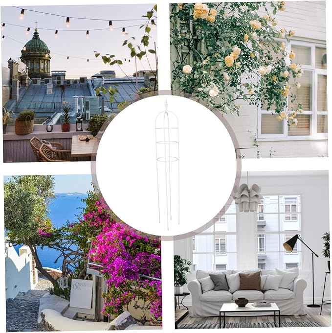 Metal Garden Trellis Climbing Plant Support Rack High Sturdy Plant Stake for Outdoor Flower Pots Balcony Vine Obelisk Scaffold for Roses Clematis
