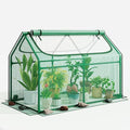 Superlele Mini Greenhouse for Outdoor 48x24x36In Portable Greenhouse with 2 Large Zipper Doors Reinforced Green PE Mesh Cover for Plant Protection and Winter Gardening Steady Steel Frame