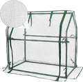 Gardzen Mini Greenhouse with Mesh Cover Portable Outdoor Greenhouse Enhanced Ventilation Ideal for Spring Summer &amp Fall 36.2(L) x18.9(W) x33.3(H)