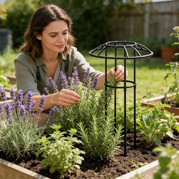 Garden Trellis for Climbing Plants | Vertical Rustproof Stable Vine Supports | Support Cage Umbrella Trellisfor Vine Rose Clematis Vegetable Dragon Fruit Cucumber Hydrangeas Jasmine