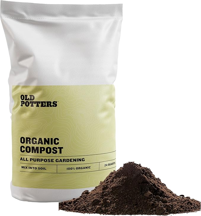 Old Potters Organic Compost - Plant Based Potting Soil - Home Garden Fertilizer - Complete Food - Boosts Plant Growth - Use for Indoor and Outdoor Farming ~25 lbs (24 Quarts)