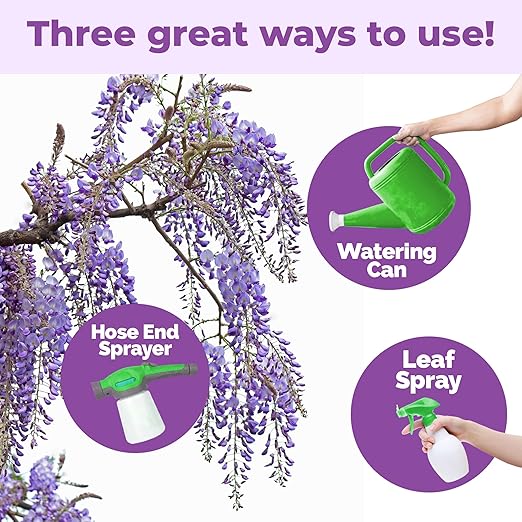 Wisteria Fertilizer – Liquid Plant Food for More Blooms Stronger Vines &amp Healthy Root Development 1 Gallon