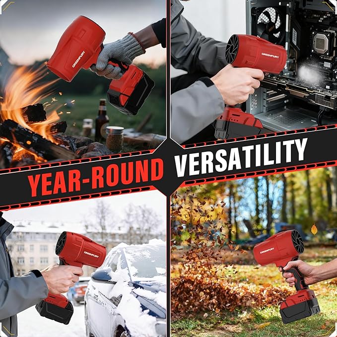 Cordless Leaf Blower Compatible with Milwaukee 18V Battery 430 CFM 125 MPH Powerful Airflow - Lightweight Handheld Blower for Patio Debris Leaves &amp Snow Removal (Battery Not Included)
