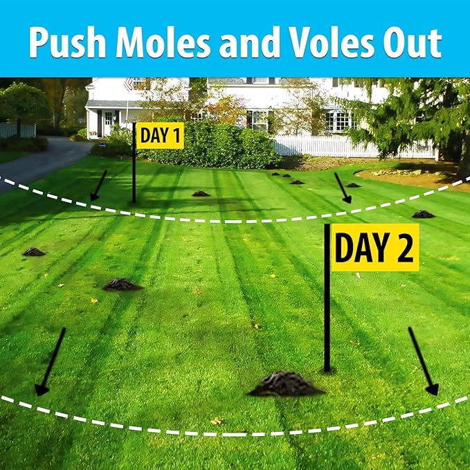 Nature’s MACE Mole and Vole MACE Mole Repellent for Lawns Vole Repellent for Outdoor Use Plant-Safe Castor Oil Granules 10 lb Bag
