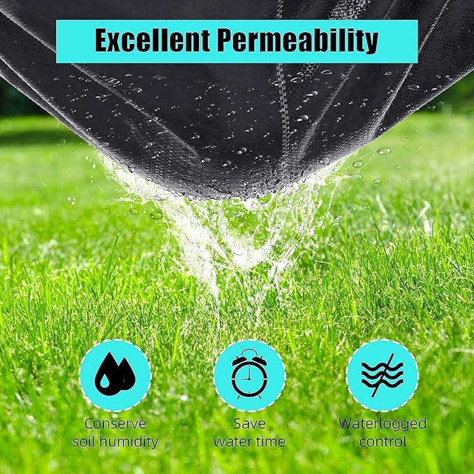 Towallmark 6.5Ft x 300Ft Heavy-Duty 3Oz Landscape Weed Barrier Fabric - Premium Ground Cover for Gardens Driveways &amp Erosion Control High Permeability Polypropylene Weed Block Mat