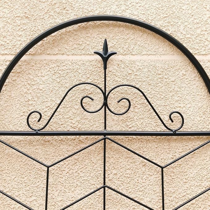 Heavy-Duty Metal Garden Trellis for Climbing Plants – Rust-Resistant Outdoor Plant Support with Decorative Lattice Design (4 Pack-H86'')