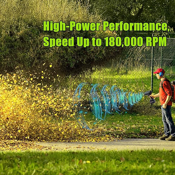Electric Cordless Leaf Blower Portable Dust Hand Held Blowers 2 Pack 4000mAh Battery Powered and Charger Lightweight Handheld Blower for Lawn Care Patio Cleaning &amp Blowing Drying