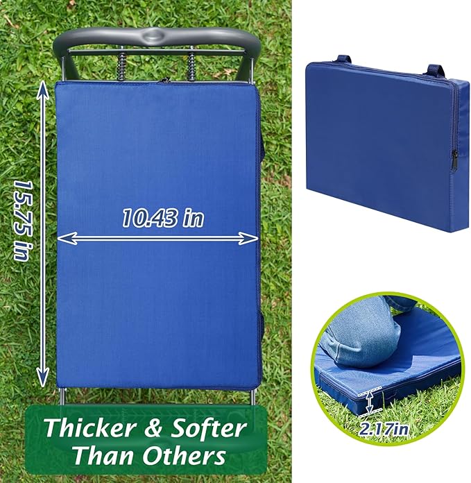 ikkle 838LB+ Capacity Garden Kneeler and Seat - Ultra Heavy Duty Stool Bench with Thick Soft Pad Gift for Gardeners