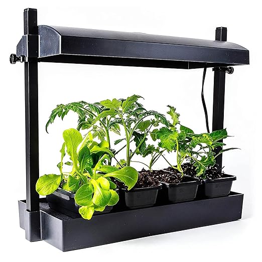 SunBlaster Grow Light Garden Micro w/ 1 Strip Light &amp T5 Reflector + Gaia Green GAGAP2KGCA All Purpose Plant Food for Resilient Crop Growth 2 Kilos