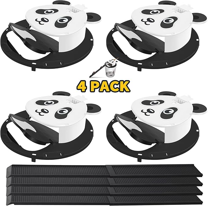 4 Packs Mouse Traps BucketAutomatic Reset Flip Lid Humane Mouse Trap-Multi-Catch Rat Traps Outdoor&ampIndoor Home Use-Reusable Mice Catching Tool -4 Packs White