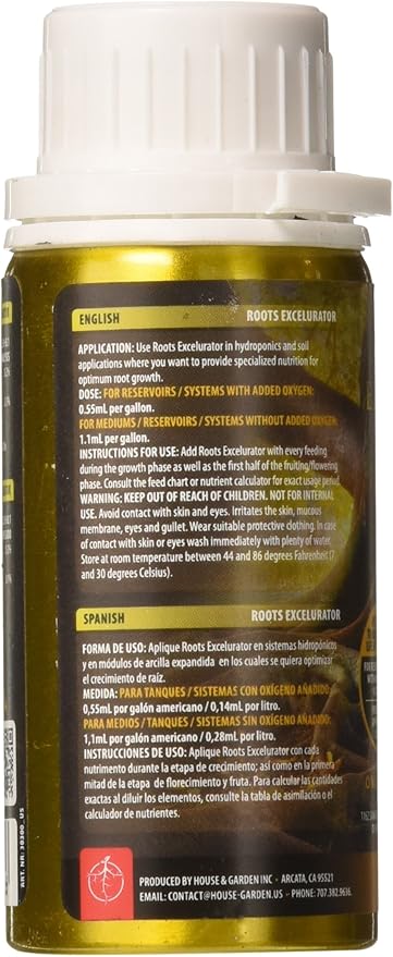 House &amp Garden Roots Excelurator Gold for Plant Cuttings and Seedling 100-ml