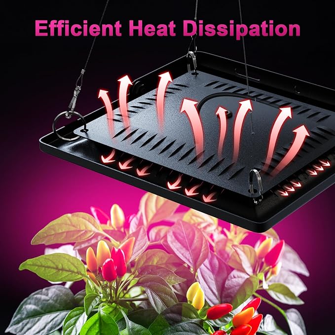 Waterproof Plant Light 150W Outdoor Grow Lights Full Spectrum LED Grow Light Height Adjustable Silent Heat Dissipation for Indoor Outdoor Plant Seedling Growing Blooming Fruiting