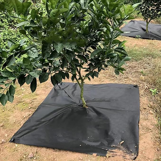 Weed Control Membrane UV Stabilised Weed Control Fabric Trimmable Black Weed Barrier Ground Sheet Cover Perfect for Gardens Patios Flower Beds Landscaping(1.2 * 100m)