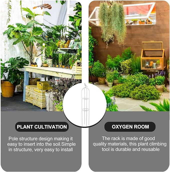 YARNOW Adjustable White Metal Plant Vine Climbing Rack Trellis for Garden and Outdoor Use 25cm Diameter X 120cm Height Practical Gardening Vine Support Shelf for Climbing Flowers