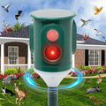 Solar Ultrasonic Animal Repellent Outdoor 360° Motion Activated Pest Deterrent with Strobe Light Waterproof Garden Protection for Cats Dogs Squirrels RaccoonsSkunks Rabbits Coyotes