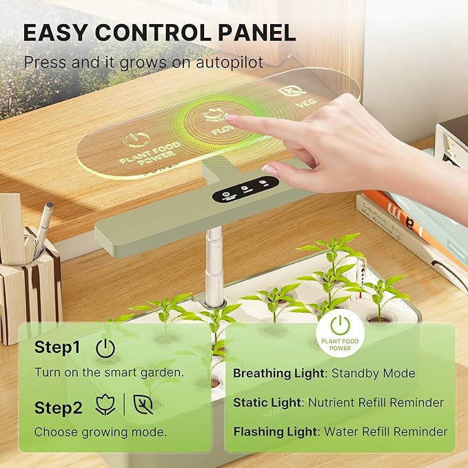 SUNCOZE Hydroponics Growing System Kit 12 Pods &amp 160pcs Hydroponic Pods Supplies