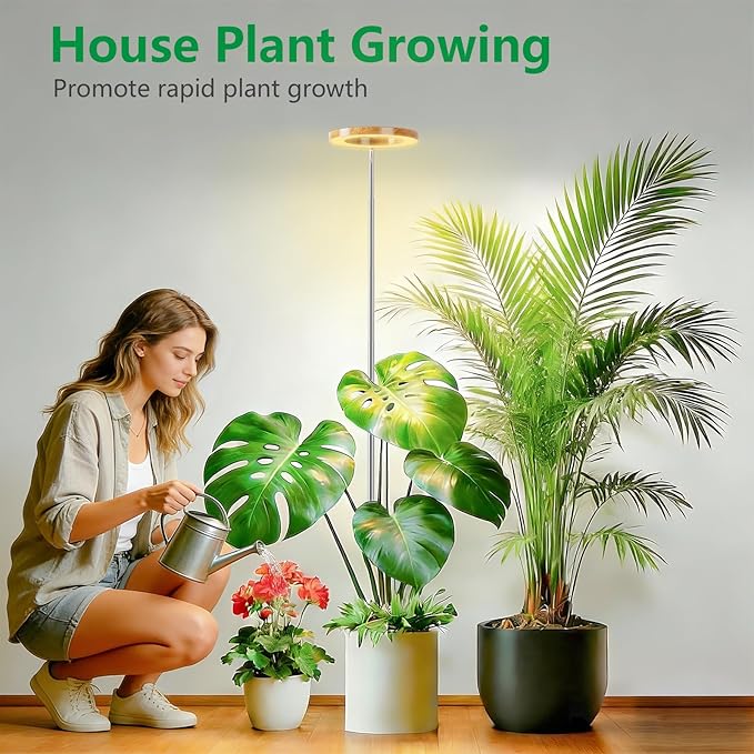 Grow Lights for Indoor PlantsLPMZMBL Indoor Plant Light80 LEDs Full Spectrum Plant Lights for Indoor Growing with 6/12/16H Timer-WG1