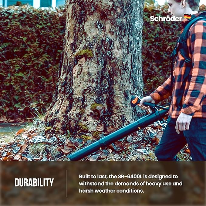 Schröder Backpack Leaf Blower - Backpack Blower - Gas Leaf Blower - SR-6400L - 3.7 HP Engine