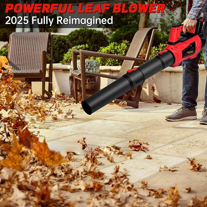 Cordless Leaf Blower for Milwaukee M18 18V Battery 650CFM 160MPH Turbo Mode &amp 4 Speeds Brushless Motor Electric Blower with Extension Tube for PatioLawnGarageBlowing LeavesDustSnow(No Batt