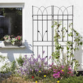 2 Pack 71 Tall Metal Plant Trellis for Climbing Plants - Black Garden Trellis for Outdoor Support