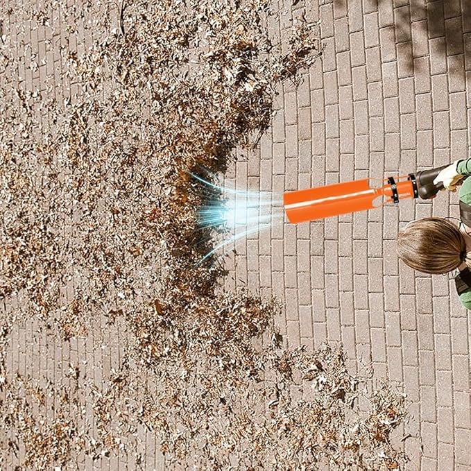 Leaf Blower Air BoosterLeaf Blower Nozzle Attachment Boosts Air Speed &amp Efficiency Easy to Install Airflow Accelerator Yard Cleanup Artifact (Black)