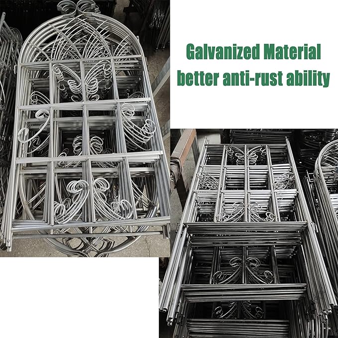 2 Pack Metal Garden Trellis 71 x 19.7 Rustproof Trellis for Climbing Plants Outdoor Flower Support Black