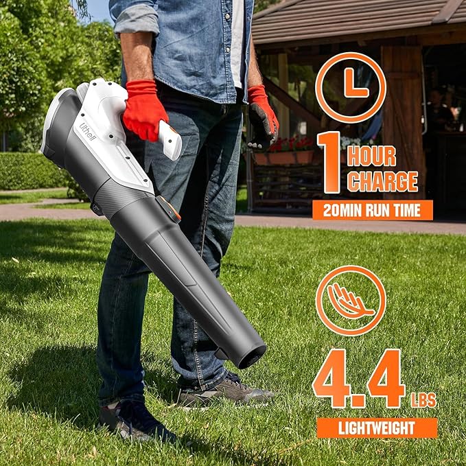 Litheli Cordless Leaf Blower and 20 Hedge Trimmer kit 1 * 2Ah Battery Include Work with Litheli U20 20V System (1 * 2Ah Battery Include)