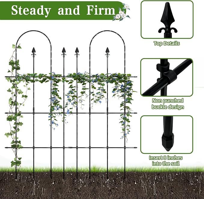 Garden for Climbing Plants - Trellis for Climbing Plants Outdoor for Vines Plant Fresh Flower Vegetable Support Plant Trellis Outdoor:82.5*55(2 Pack)