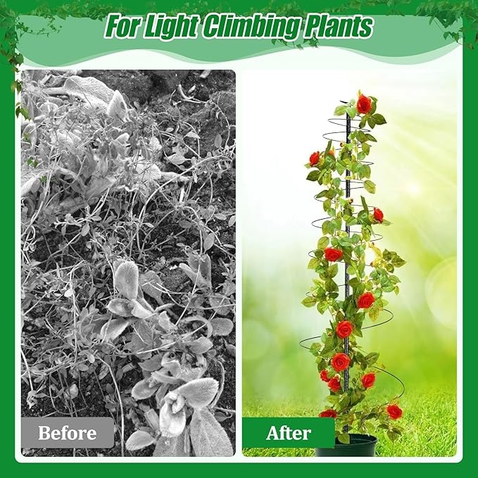 Trellis for Climbing Plants Outdoor2 Pack Plants Trellis 44 inch Support Metal Garden Trellis for Plants Flowers Light Vegetables Vine Support