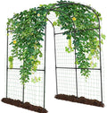SUNYRISY Garden Arch Trellis for Climbing Plants Outdoor 71 x 47 x 83 Metal Core Tall Archway Tunnel Plant Support for Cucumber Tomato Vine Flowers Vegetables Climbing Plants