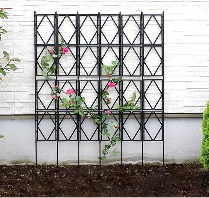 Foldable Garden Trellis DIY Garden Climbing Aid Rustproof Metal Plant Trellis Support Plant Support Bracket For Climbing Plants Vine Ivy Rose Cucumbers Clematis 4 Size ( Size : 60*220cm )