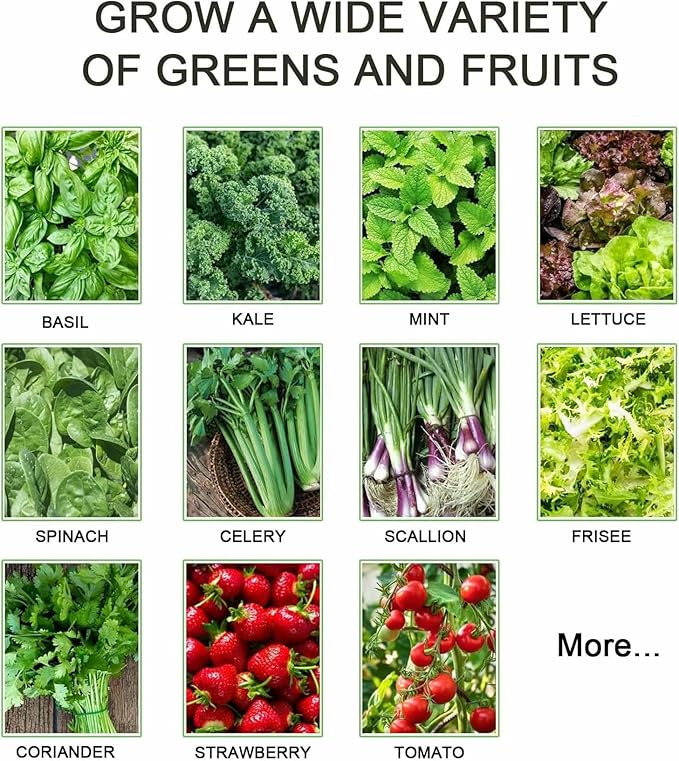 45 Holes Hydroponics Growing System Indoor Smart Garden Kit with Water Pump Vertical Farming Garden Planter for Herbs Vegetables and Fruits-*