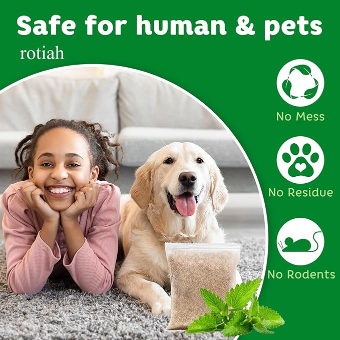 Pest Repellent Pouches 20 Pack Peppermint Oil for Mice Rodent Mouse Rats Spider Squirrel Pest Control Indoor &amp Outdoor Natural Mouse Deterrent Replace Traps Poison Family &amp Pet Safe