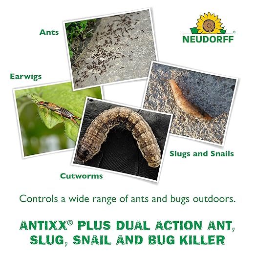 Neudorff ANTIXX Plus Ant &amp Insect Control Granules for Ants Crickets Cutworms Earwigs Pillbugs Slugs Snails and Sowbugs for Organic Gardening