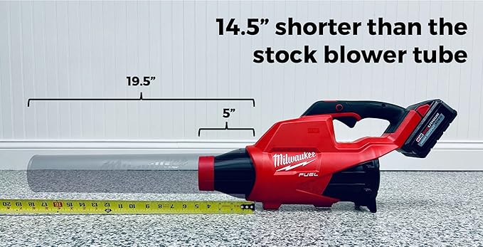 Stubby Car Drying Nozzle for Milwaukee M18 Fuel Leaf Blowers - Single Battery Gen I &amp II (2724-20 &amp 2728-20)