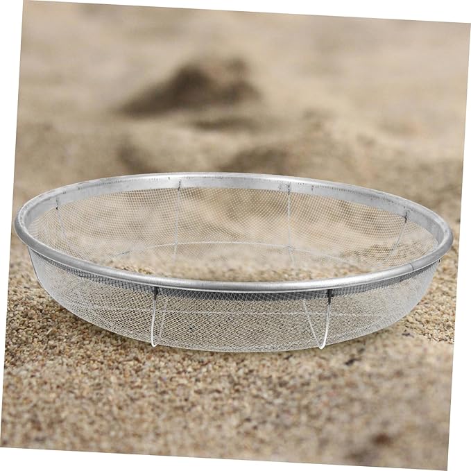 Round Soil Sifter with Mesh Durable Gardening Tool for Separating Rocks Twigs and Debris from Soil and Compost Planting and Landscaping Use