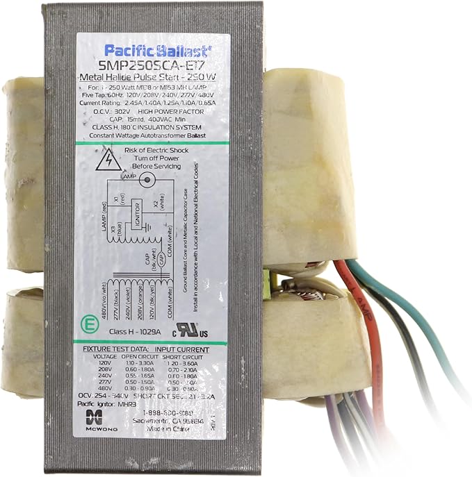 Hubbell Lighting BAL0250PV SMP250SCA-E17 Metal Halide MH Ballast Kit 250W 120/208/240/277/480V