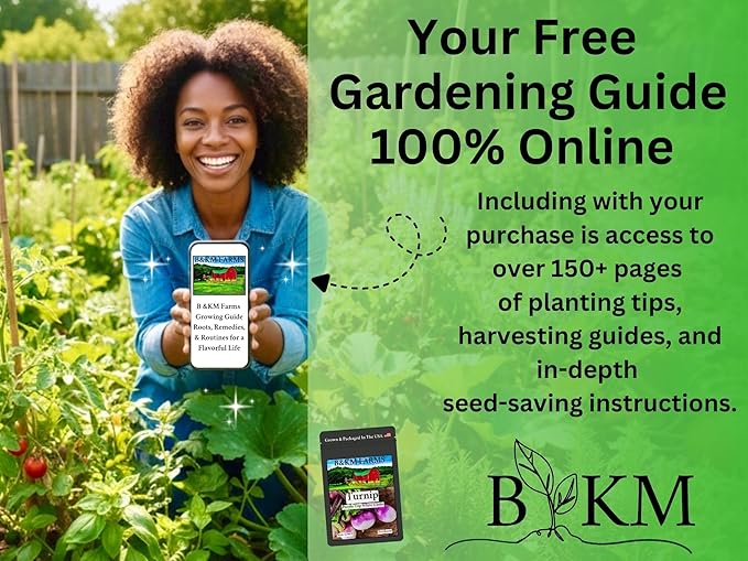 B&ampKM Farms 50000+ Heirloom Seed Kit – 50 Varieties of Non-GMO Vegetable Fruit &amp Herb Seeds for Home Gardening – High Germination Hand-Packed Weather-Resistant Packaging