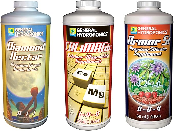 General Hydroponics Armor Si Diamond Nectar &amp Calimagic Quart Combo