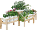 Greenes Fence Two-Tiers Fifteen Bucket Elevated Cedar Wood Garden Frame 125 in. x 43 in. x 30 in. - Made in USA with North American Cedar