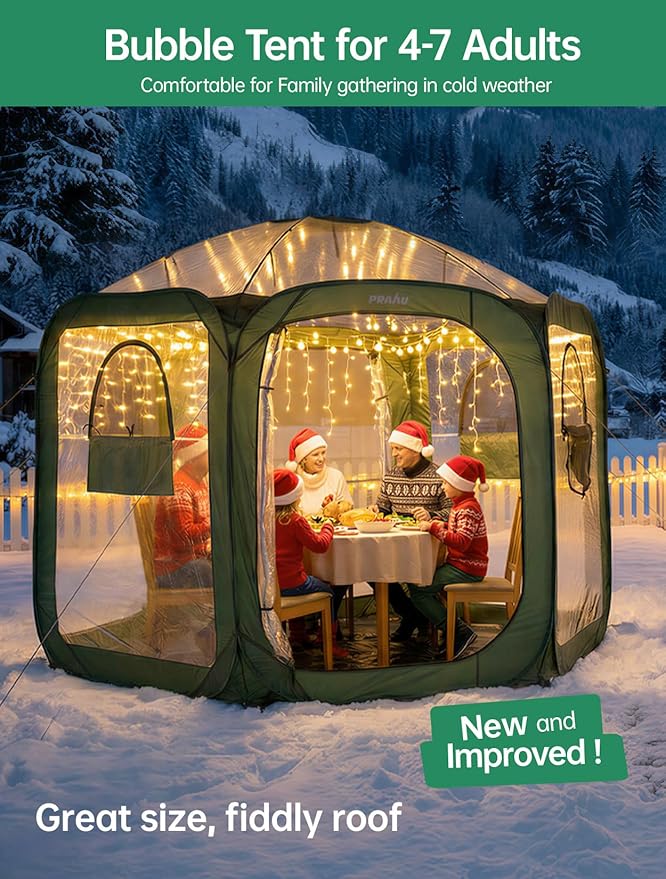 Porayhut Pop up Greenhouse TentPortable Large Walk-in Plant House 10’X10’ Indoor Outdoor Gardening Plant Sunshine Room with PVC Mesh Cloth Cover for Protecting Plant from Cold Frost &amp Birds