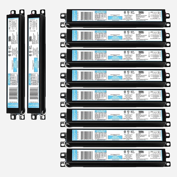 ICN3P32N 120-277V 50-60Hz Input Frequency Solid Wire Type Instant Start Centium Electronic Fluorescent Ballast for 3 F32T8 Lamp Type Indoor/Outdoor Use with Automatic Restart Ballast Box 10 Pack