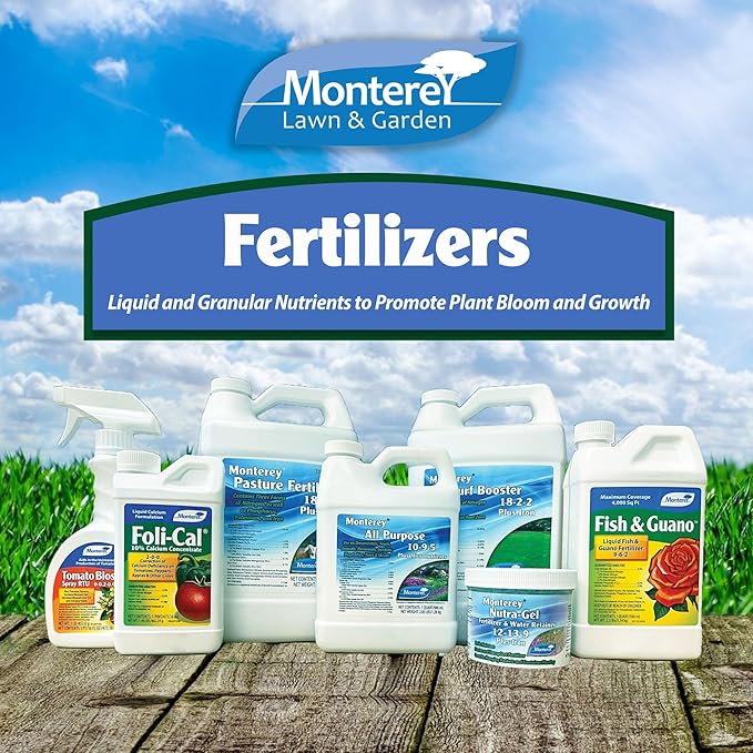 Monterey Nutra Green 5-10-5 + Micronutrients Fertilizer for Ornaments Fruits Vegetables Gardens Trees &amp Shrubs 1 Quart Apply with Sprayer