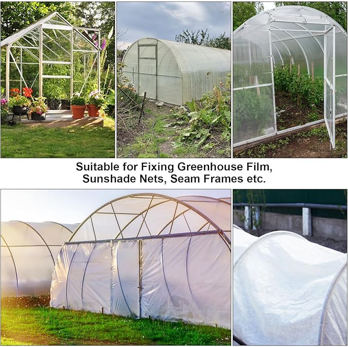 80PCS 3/4 inch Greenhouse Clips Black Greenhouse Clamps Black Plastic Clamps Garden Buildings Tube Clips for PVC Pipe Greenhouse Films Sunshade Nets Shelters Farming Gardening