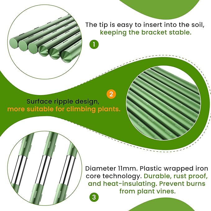 Cucumber Trellis 50 X 47 U-Shape Garden Trellis for Climbing Plants Outdoor Arch Trellis Cucumber for Raised Bed Foldable Plant Support for Vine/Vegetable/Tomato/Zucchini/Pea