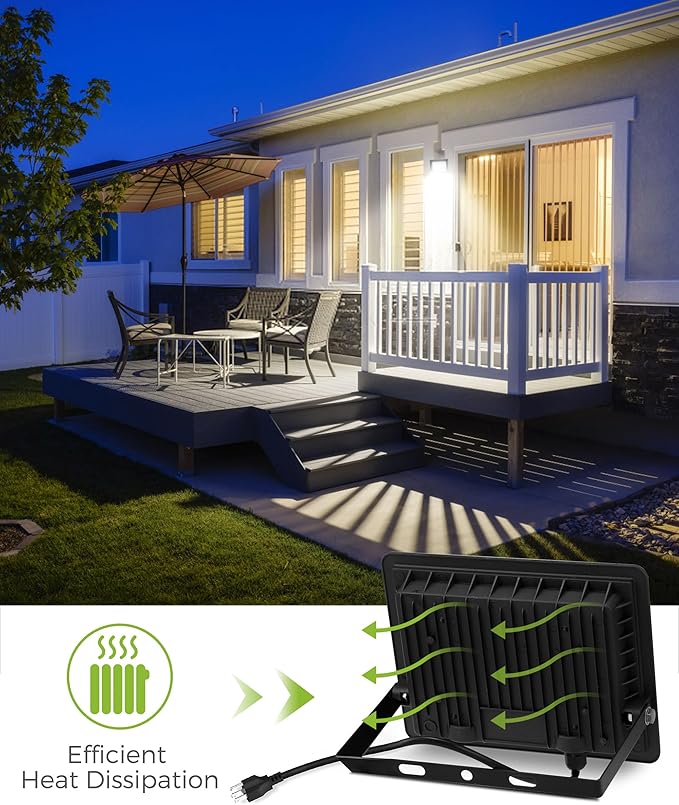 LOHAS Landscape Spot Lights Outdoor 5w 2pack+Flood Lights Outdoor 50W 2pack