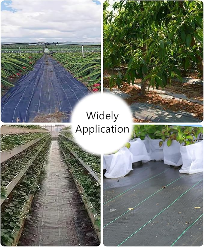 Weed Control Fabric Weed Membrane Roll Sturdy Durable Garden Underlay Weed Control ECO Friendly Landscape Weed Matting for Patios Garden Flower Beds Pond(1 * 100m)