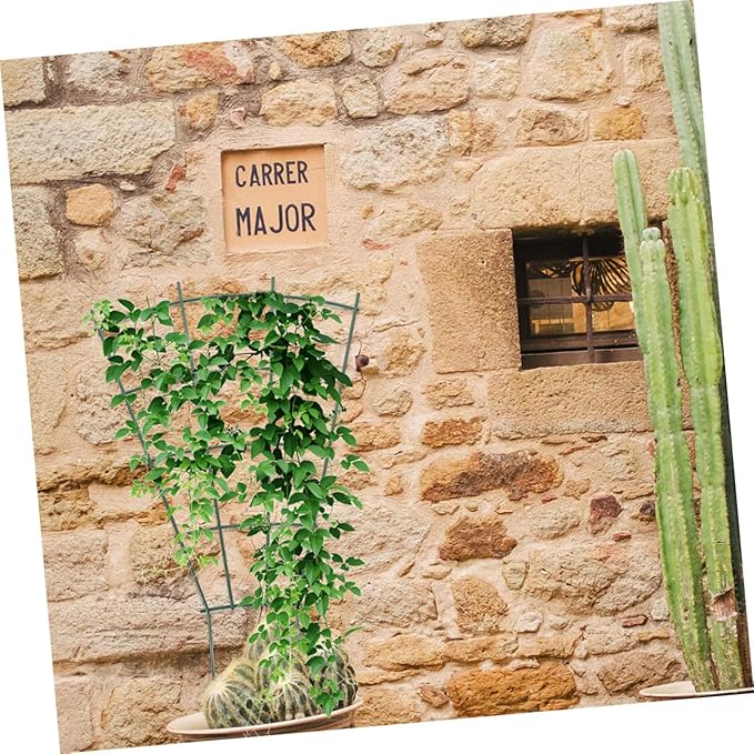 VICASKY 3pcs Potted Plant Pergola Plant Support Pea Trellis Garden Trellis for Climbing Plants Outdoor Cucumber Rack Tomato Trellis for Raised Garden Bed Topiary Frame Green Iron